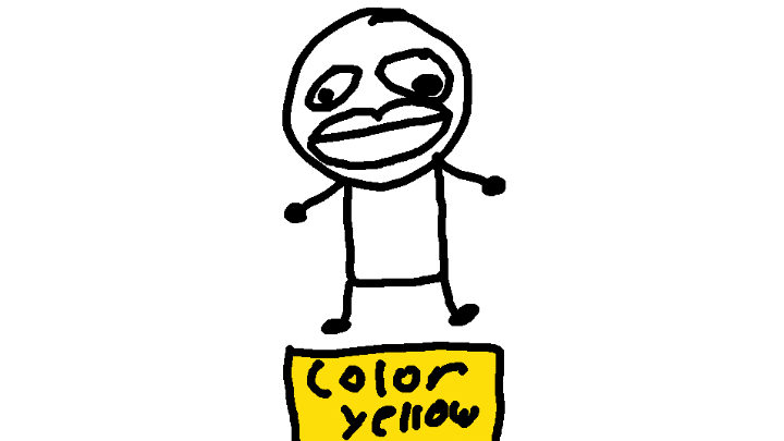 color the man yellow