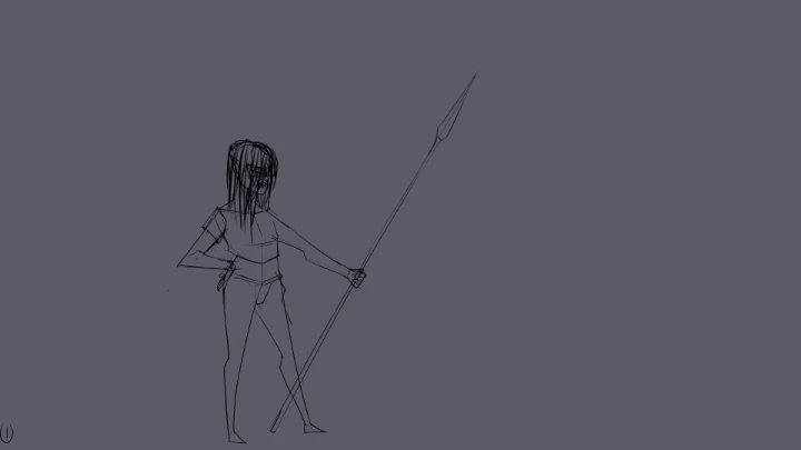 How to Draw a Person Holding a Spear (Speed Art) - YouTube