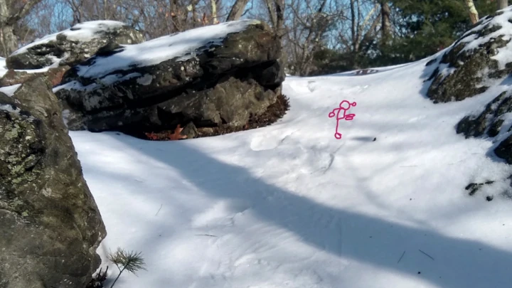 Stick Figure in Snow