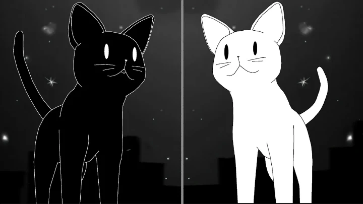 Cats on the roof at 2 AM be like (Cats fight animation)