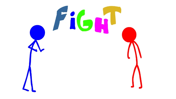Blue fight Red