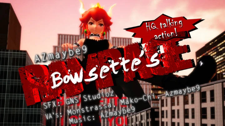 Bowsette Giantess Rampage