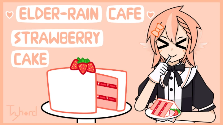 Elder-Rain Cafe // Strawberry Cake