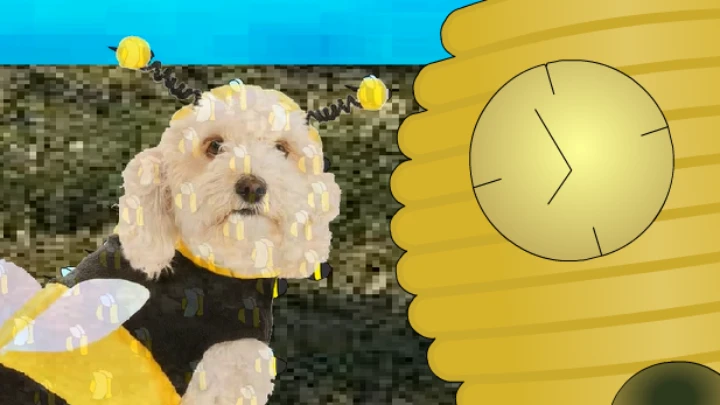 A HiveClock and his Dog