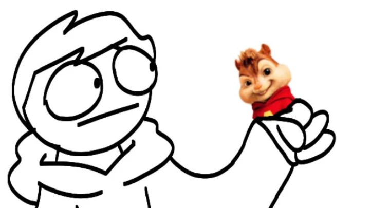 Squeezing Alvin from Alvin and the chipmunks in my hand really tightly