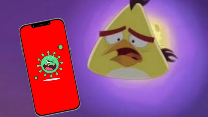Chuck gets a funny virus on his phone (angry birds)