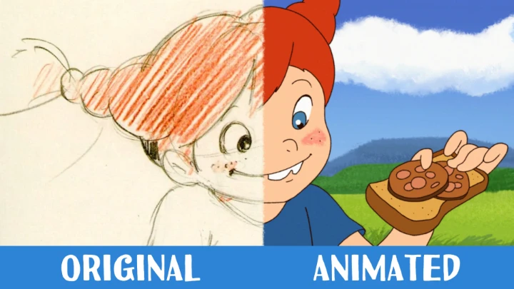 Kotabe Yoichi's Pippi Longstocking animation test [ANIMATED]