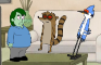 Mordecai and Rigby in the Traphouse