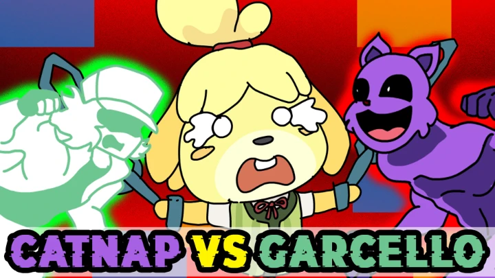 CATNAP vs Garcello │ Poppy playtime chapter 3 & Friday Night Funkin Animation