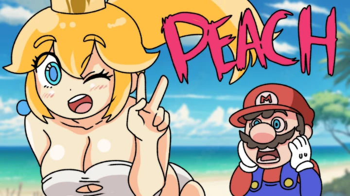Peach goes to the beach