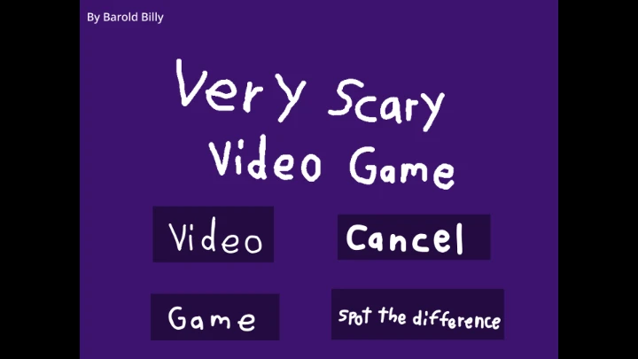 Very scary video game