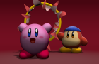 Kirby's hoop-bursting entrance