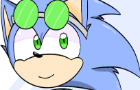 Floating (Time Traveler Sonic GIF)