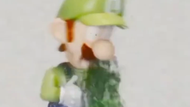 Luigi drinks a beer, feels sick and starts vomiting