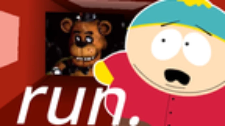 Eric cartman gets chased be Freddy fazbear (real)