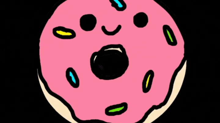 Donut dancing to music