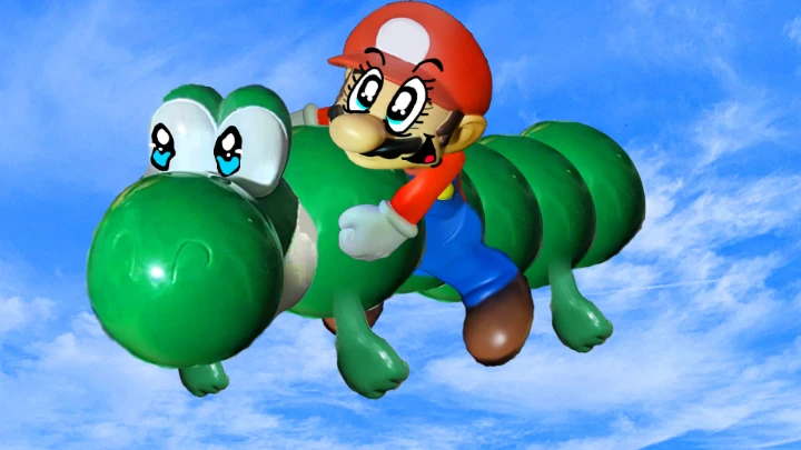 Super Mario Yoshi Flying!