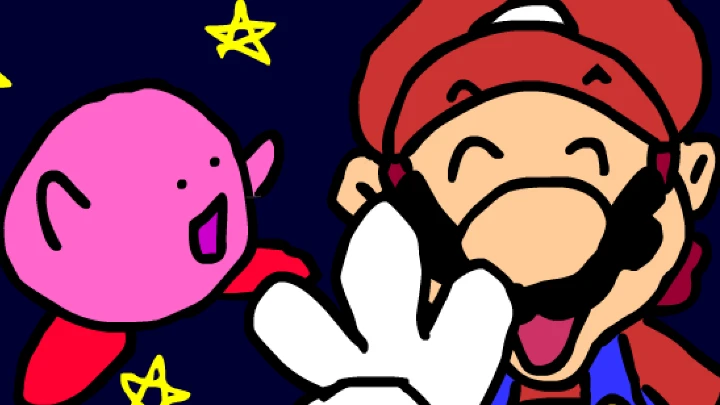 kirby meets mario