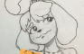 Isabelle and ankha-sticky notes