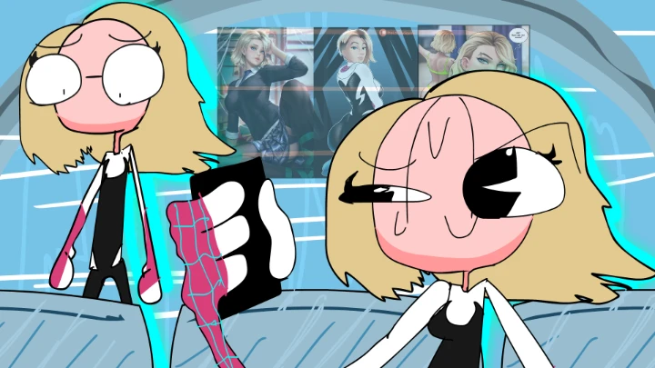 Gwen Stacy sees herself on the internet for the first time (Animation)