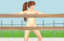 Kasumi is dared to skateboard naked! [Commission]