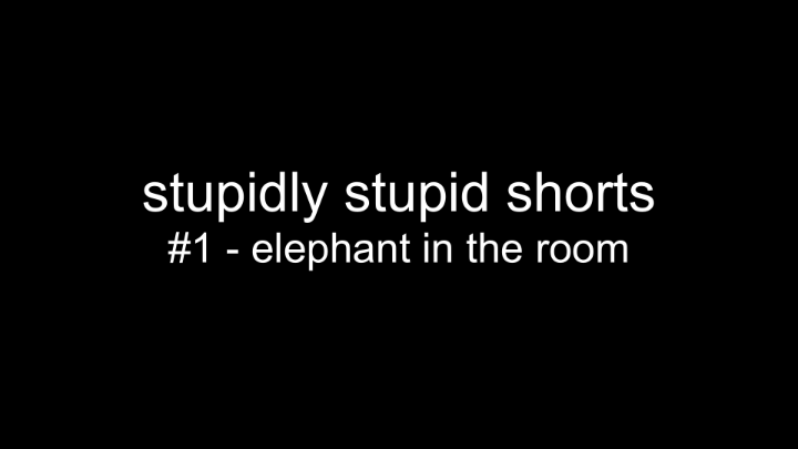 stupidly stupid short #1 - elephant in the room