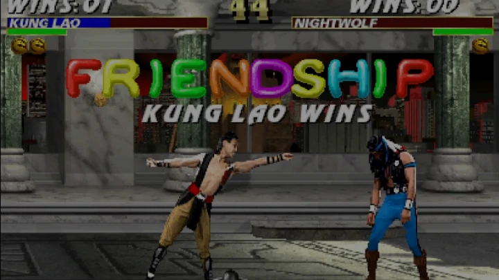 Mortal Kombat 3 Kung Lao's friendship but better