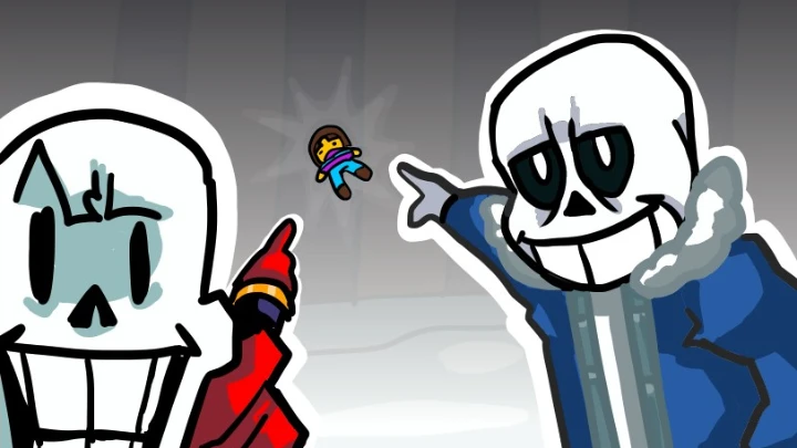 Sans and Papyrus meet Frisk (balls)