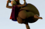 Superheroine Belly Inflation