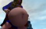 Superheroine Belly Inflation 2