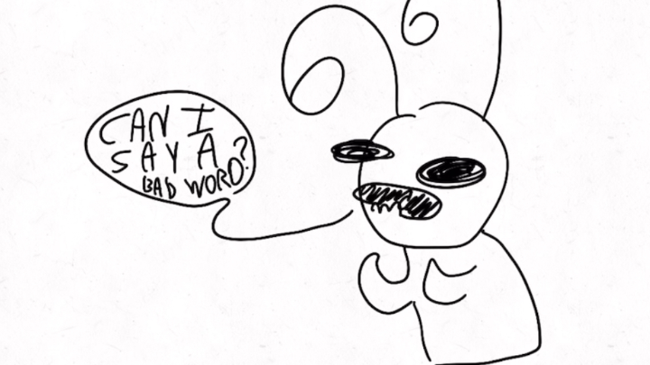 Alien Hominid says a bad word