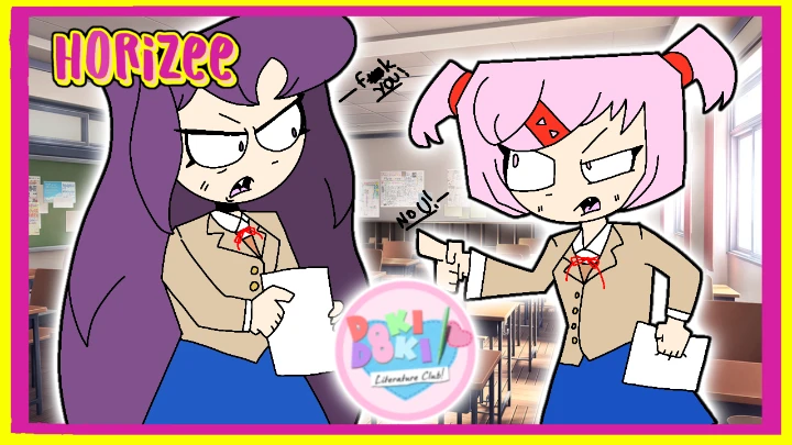 DashieGames DDLC: Yuri and Natsuki argue