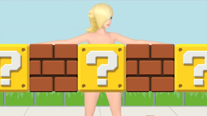 Rosalina is dared to skateboard naked! [Commission]