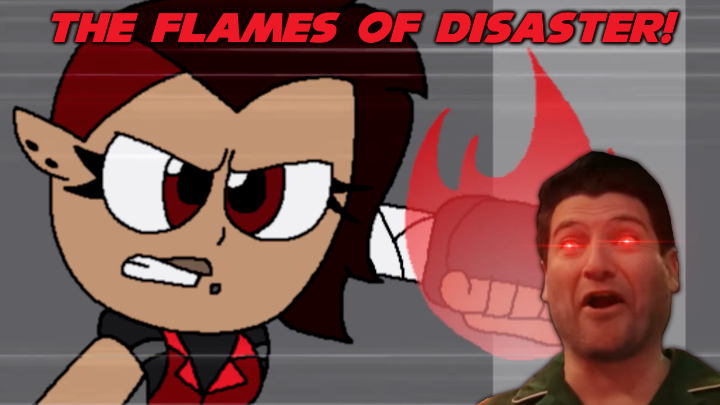 June vs Sandbag (but it's the Flames of Disaster Meme)