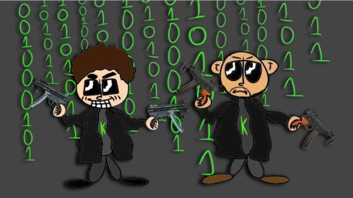 Aiden Ross And Andrew Tate In: The Matrix.