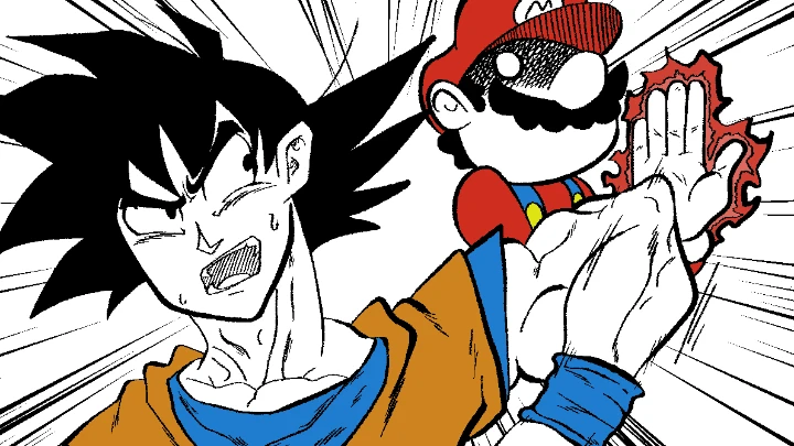 ANIMATED Son Goku gets Jumped by a Plumber