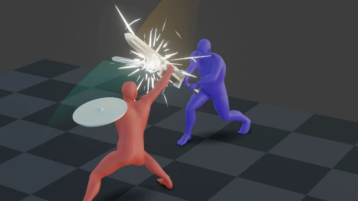 Fight 3d Animation Sketch