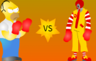 Homer vs Robot Ronald Mcdonald