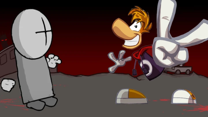 rayman in madness combat crossover?!?!?!? lol