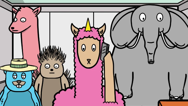 Monkey and Llamacorn: Elevator