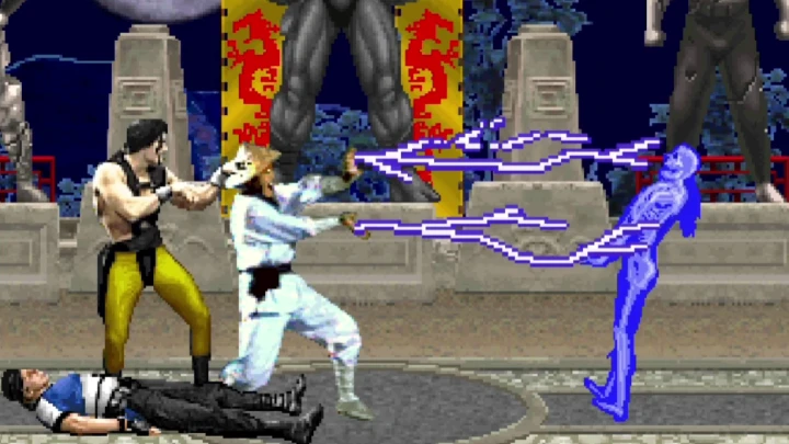 Raiden & Shang Tsung tag team fatality