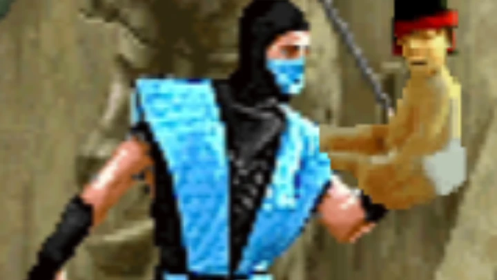 Sub-Zero throw's baby Liu Kang