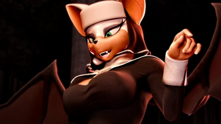 The Bat Nun Rouge giving into self pleasure