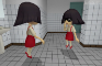 Some Ghosts Hanging Out in a Restroom