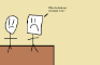 Stick-men in a neeldle pit