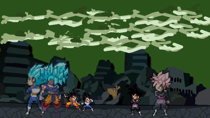 Goku and Vegeta VS Goku Black