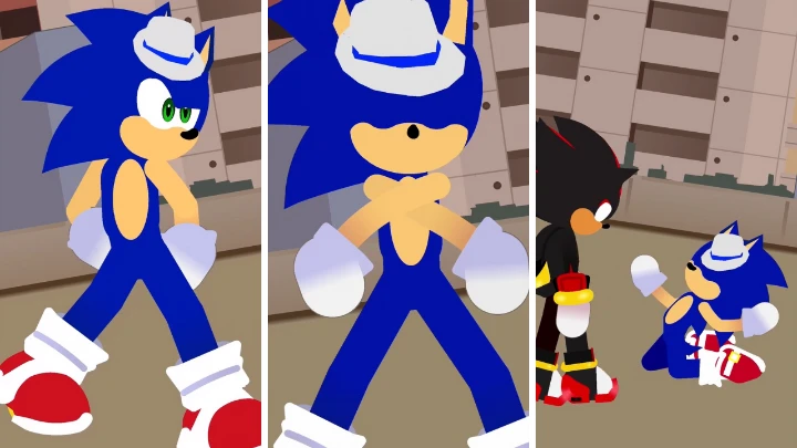 He's turned into Michael Jackson!🔵🟡🔴⚫(SonicMovie3)