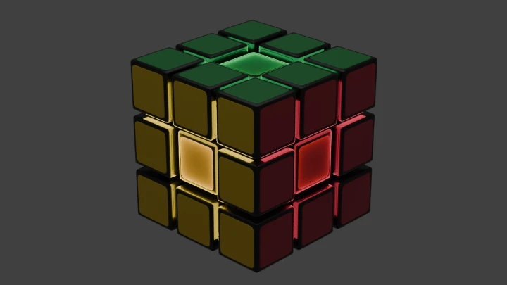 Rubik's Magical Cube Loop Animation