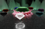 Emeralds in a cave