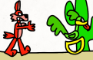Papa-léguas Verde e Coyote Vermelho